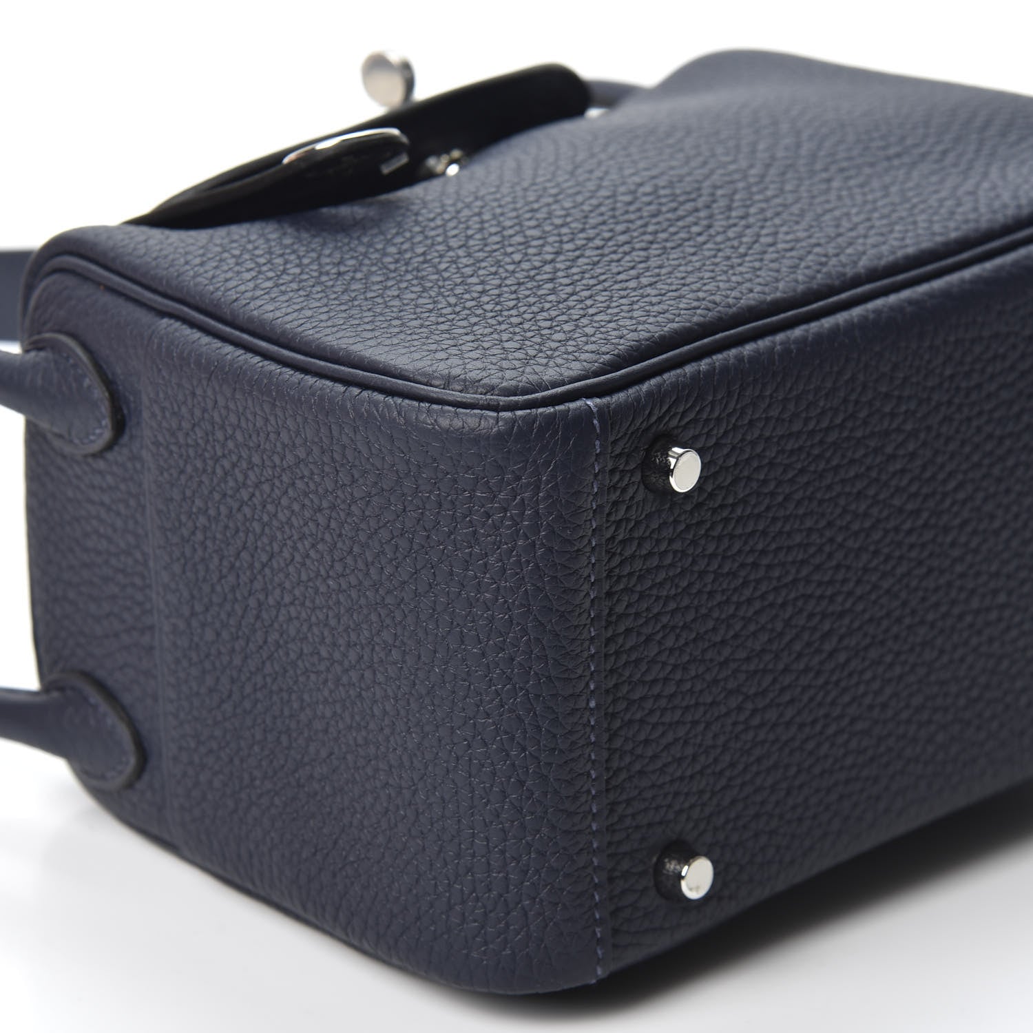 Hermes Taurillon Clemence Mini Lindy 20 Bleu Nuit 5 of 9