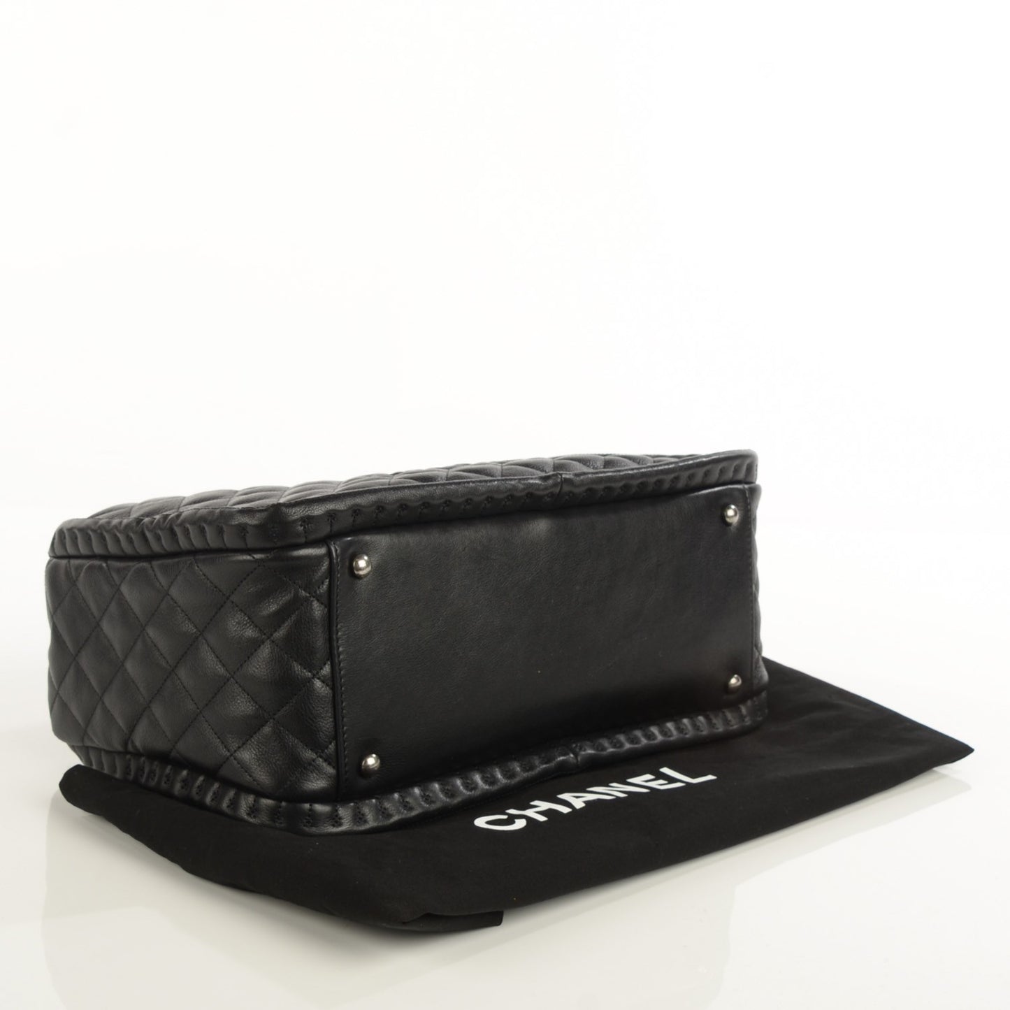 Calfskin Quilted Istanbul Small Tote Black