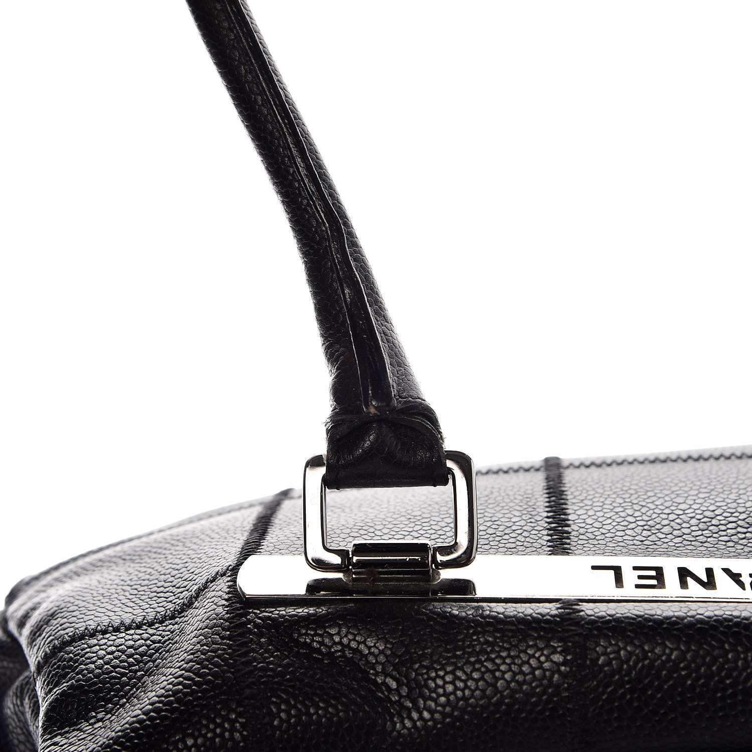 Chanel Caviar Square Stitched Medium Tote Black 10 of 16