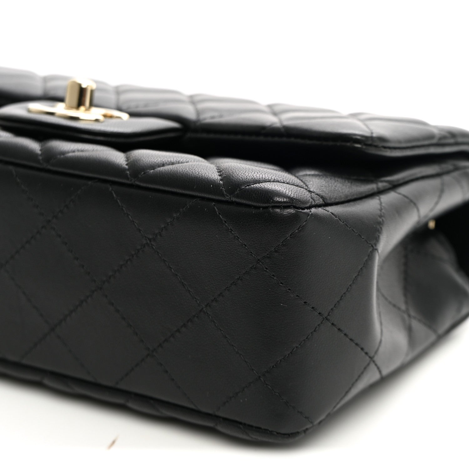 Chanel Lambskin Quilted Mini Rectangular Flap Black 10 of 11