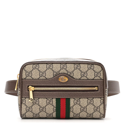 Gucci GG Supreme Monogram Web Small Ophidia Belt Bag 85 34 Dark Brown 1 of 11