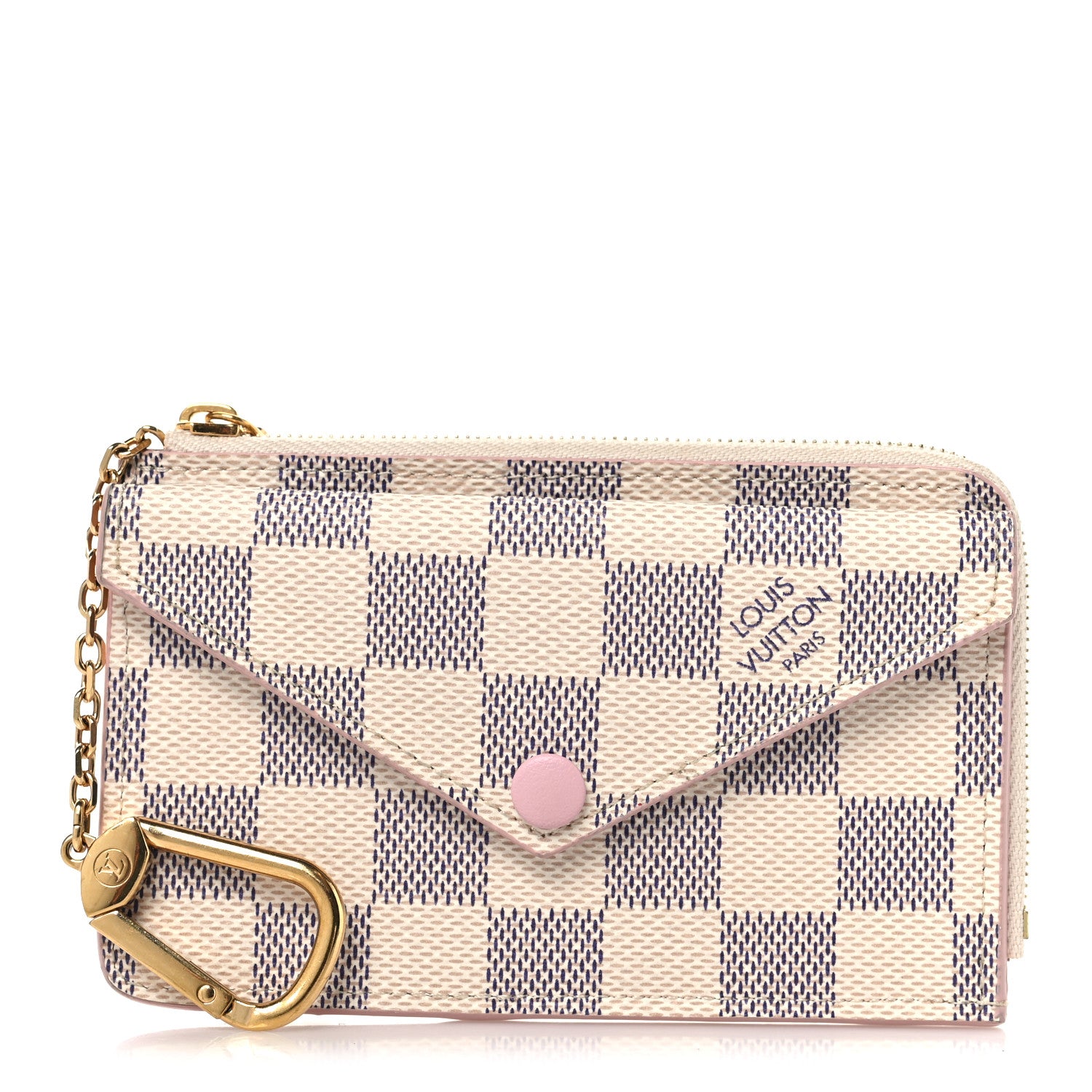 Louis Vuitton Damier Azur Recto Verso Card Holder Rose Ballerine 1 of 6