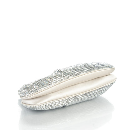 Judith Leiber Swarovski Crystal Kisslock Clutch Silver 4 of 7
