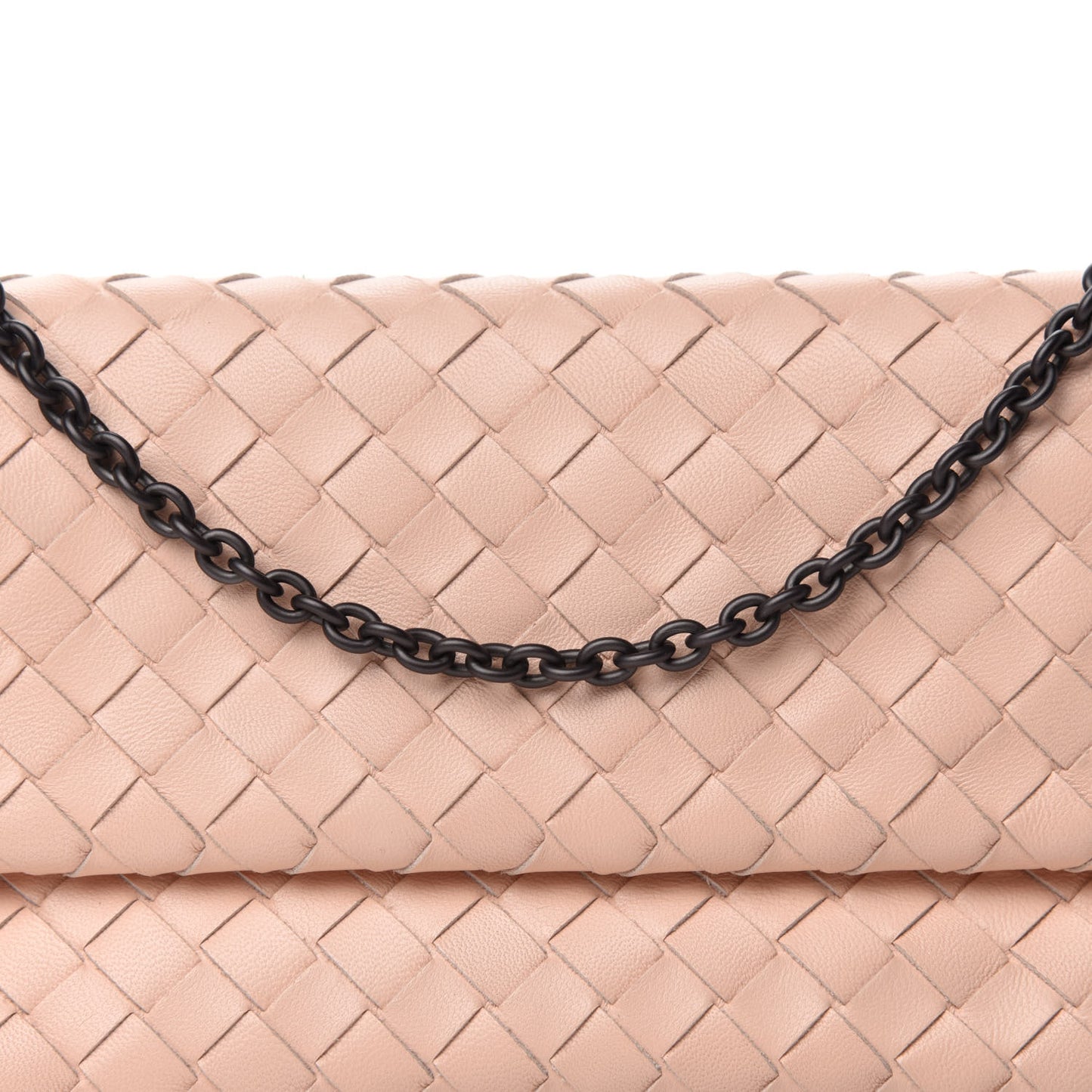 Nappa Intrecciato Mini Chain Messenger Flamingo