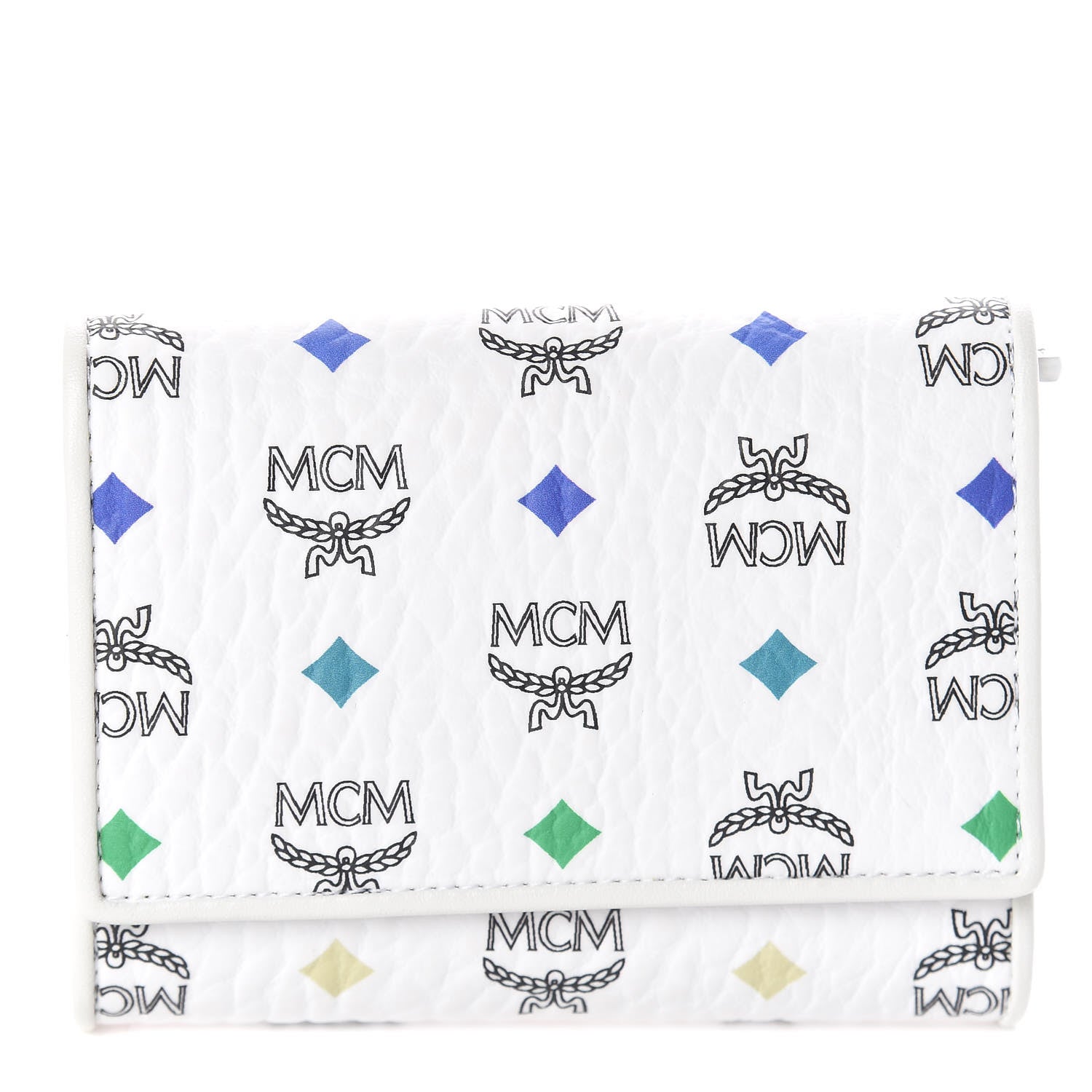 MCM Skyoptic Visetos Tri-Fold Wallet Spectrum Diamond White 1 of 7