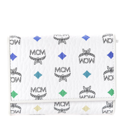 MCM Skyoptic Visetos Tri-Fold Wallet Spectrum Diamond White 1 of 7