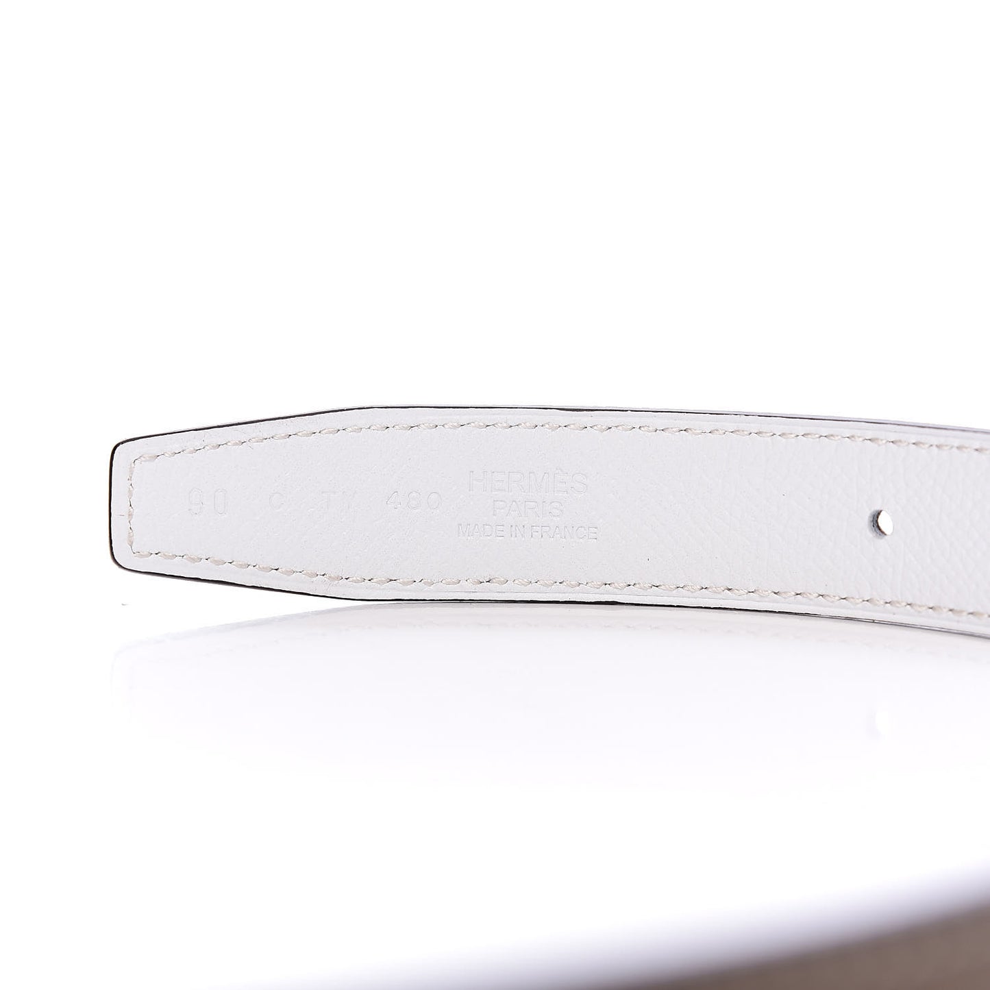 Epsom Swift 24mm Collier De Chien CDC Belt 90 White Etoupe