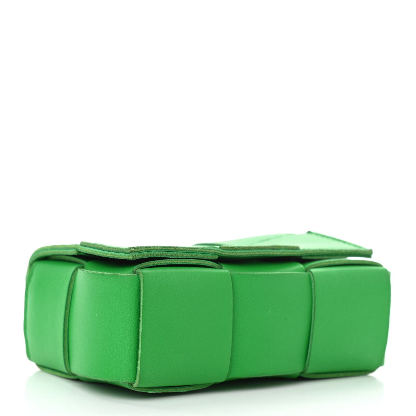 Lambskin Maxi Intrecciato Extra Mini Cassette Crossbody Bag Parakeet