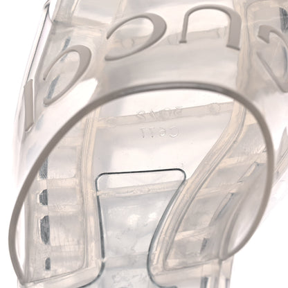Gucci Rubber Gucci Logo Womens Platform 20/60mm Slide Sandals 39 Transparent 8 of 9