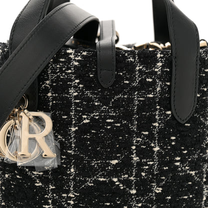 Christian Dior Tweed Cannage Small Vertical Toujours Black 7 of 9
