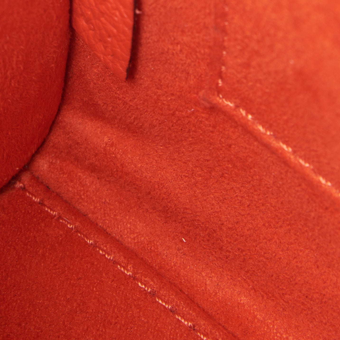 Drummed Calfskin Nano Luggage Vermillion