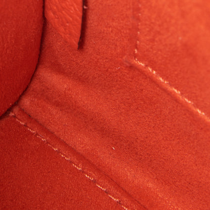 Celine Drummed Calfskin Nano Luggage Vermillion 9 of 9