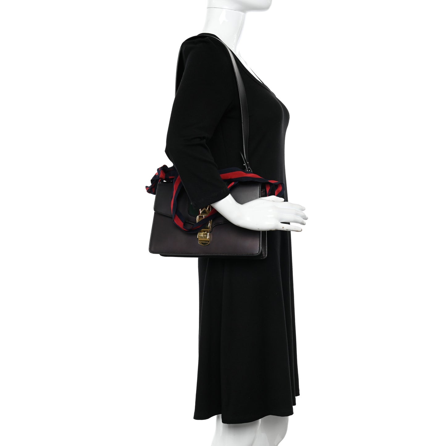 Calfskin Small Sylvie Shoulder Bag Black