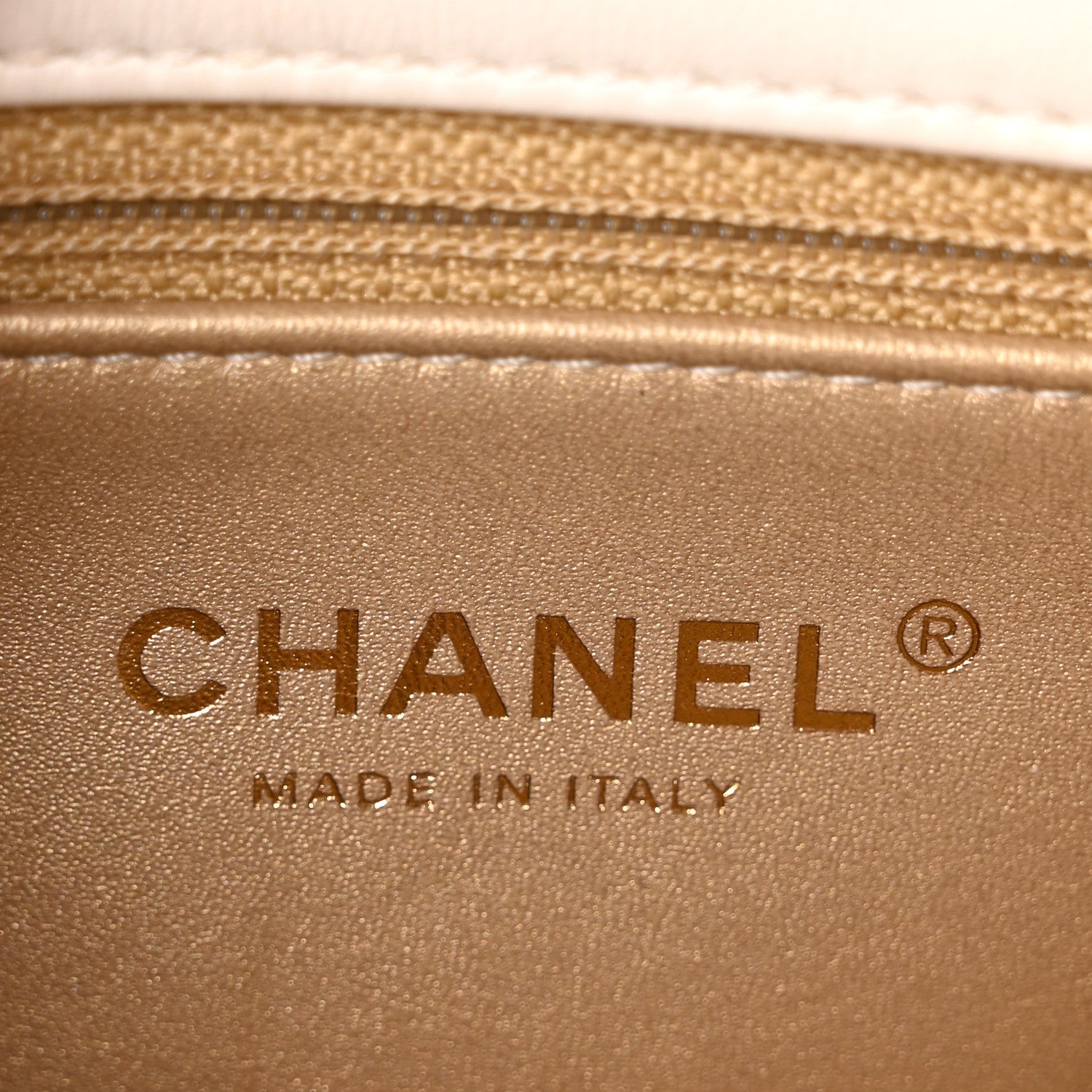 Chanel Lambskin Quilted Small CC Crystal Logo Chain Flap White 6 of 10
