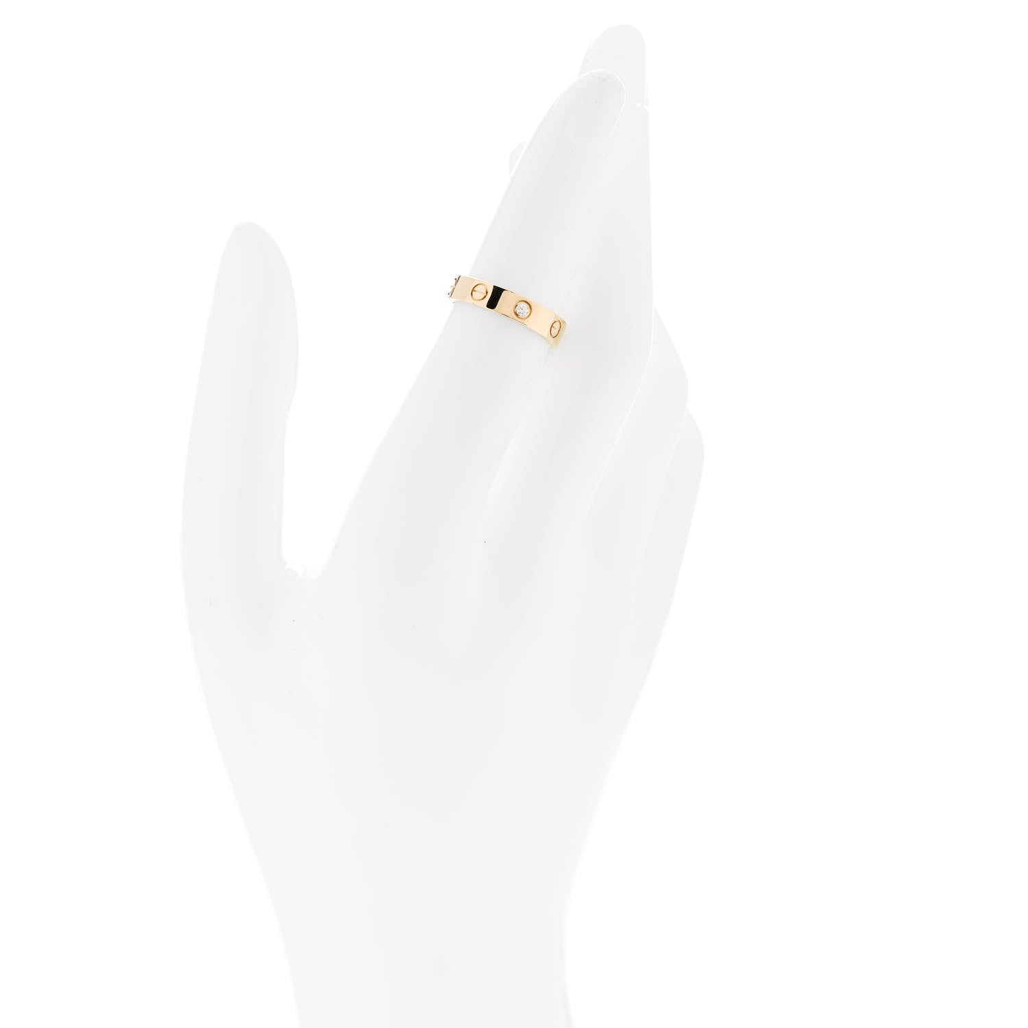 Cartier 18K Yellow Gold Diamond 4mm LOVE Ring 50 5.25 2 of 5