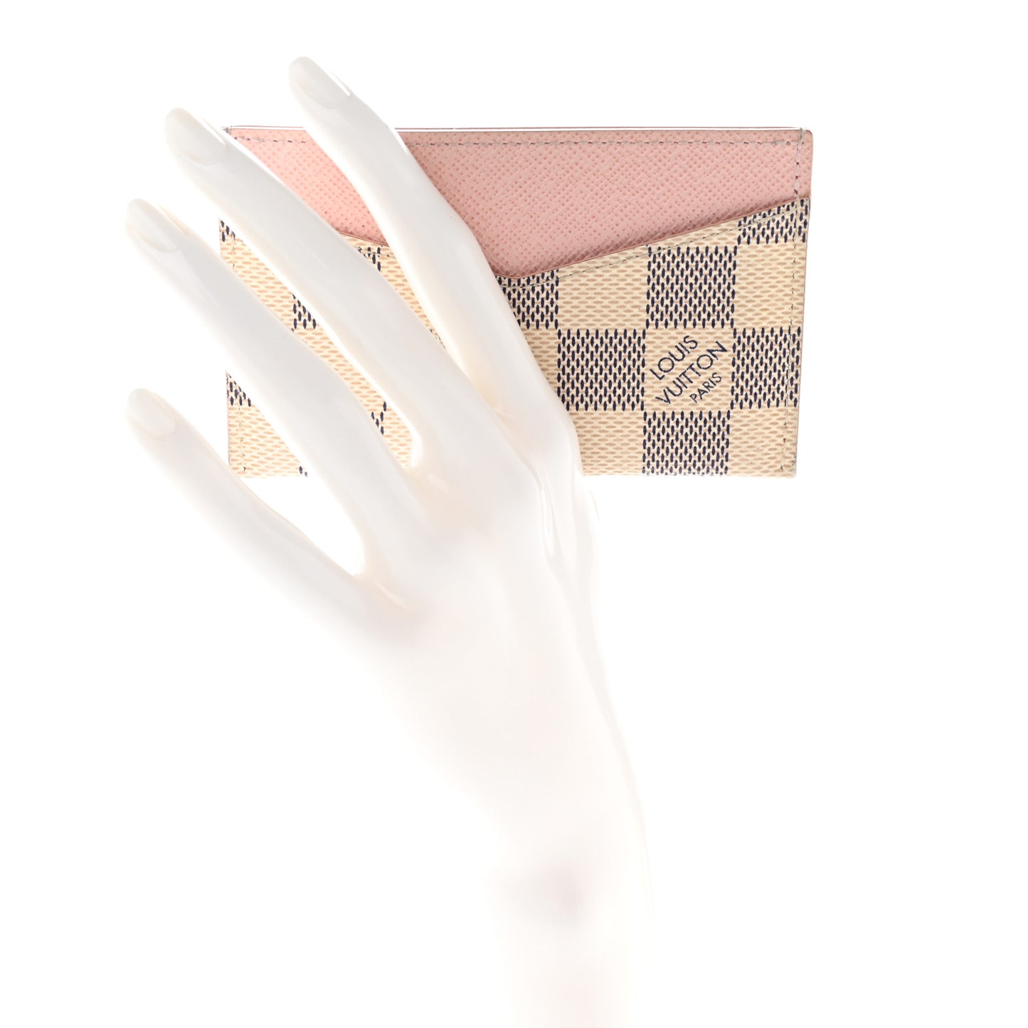 Damier Azur Daily Card Holder Rose Ballerine