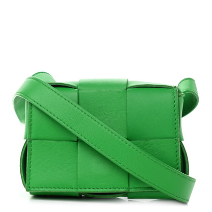 Bottega Veneta Lambskin Maxi Intrecciato Extra Mini Cassette Crossbody Bag Parakeet 1 of 10