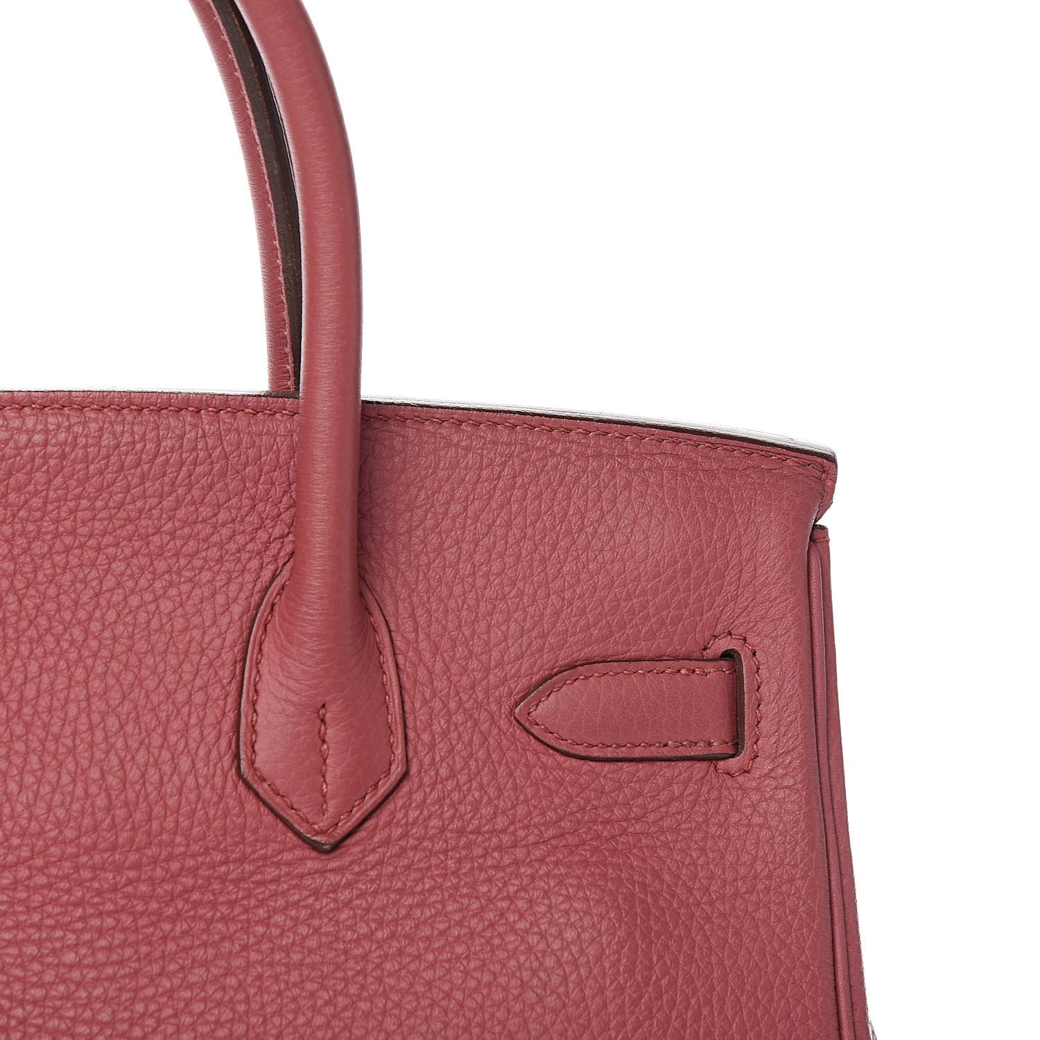 Hermes Taurillon Clemence Birkin 30 Bois de Rose 33 of 33