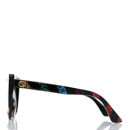 Gucci Glitter Acetate Cat Eye Sunglasses GG0325S Black 3 of 7