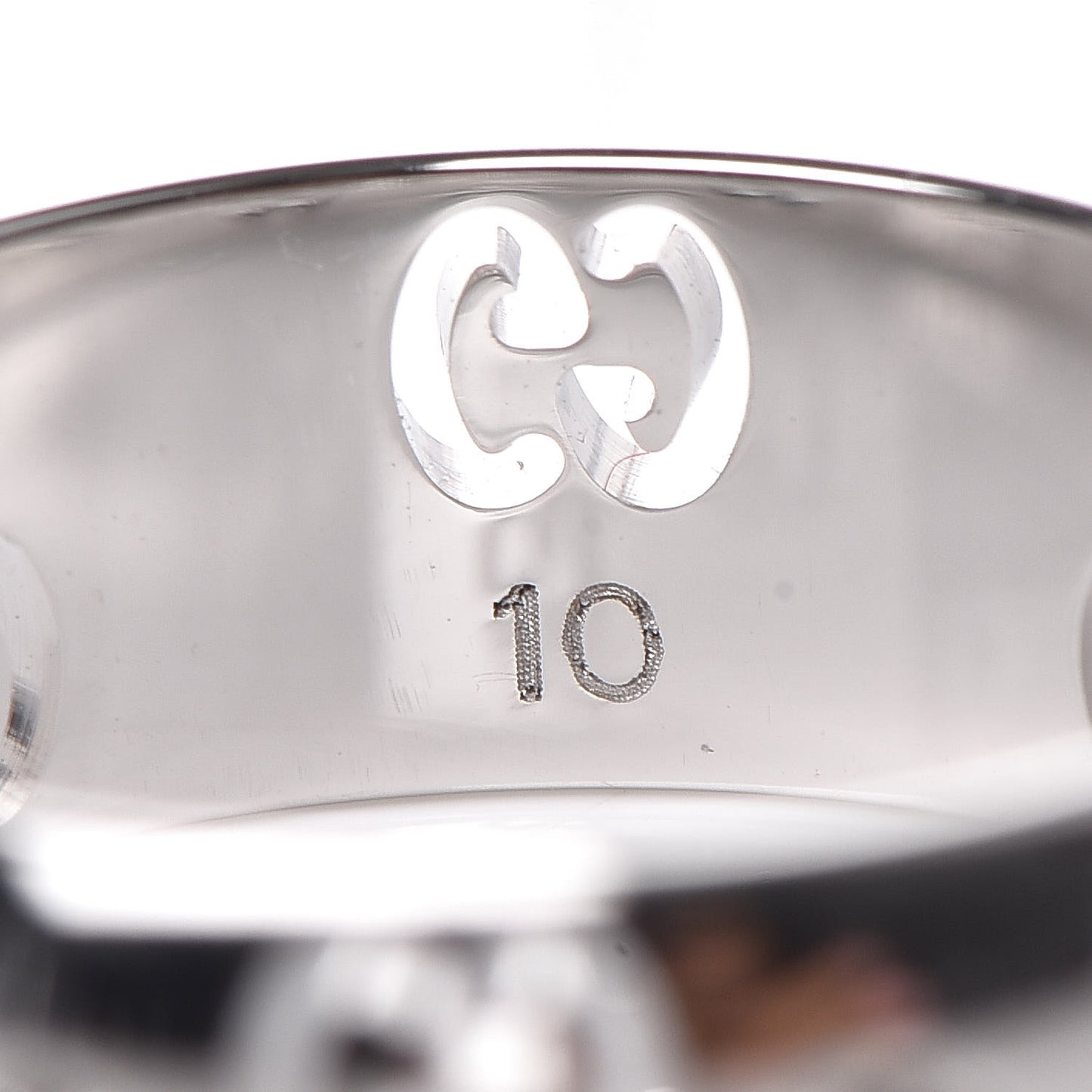 18K White Gold Diamond 6mm Icon Band Ring 50 5.25