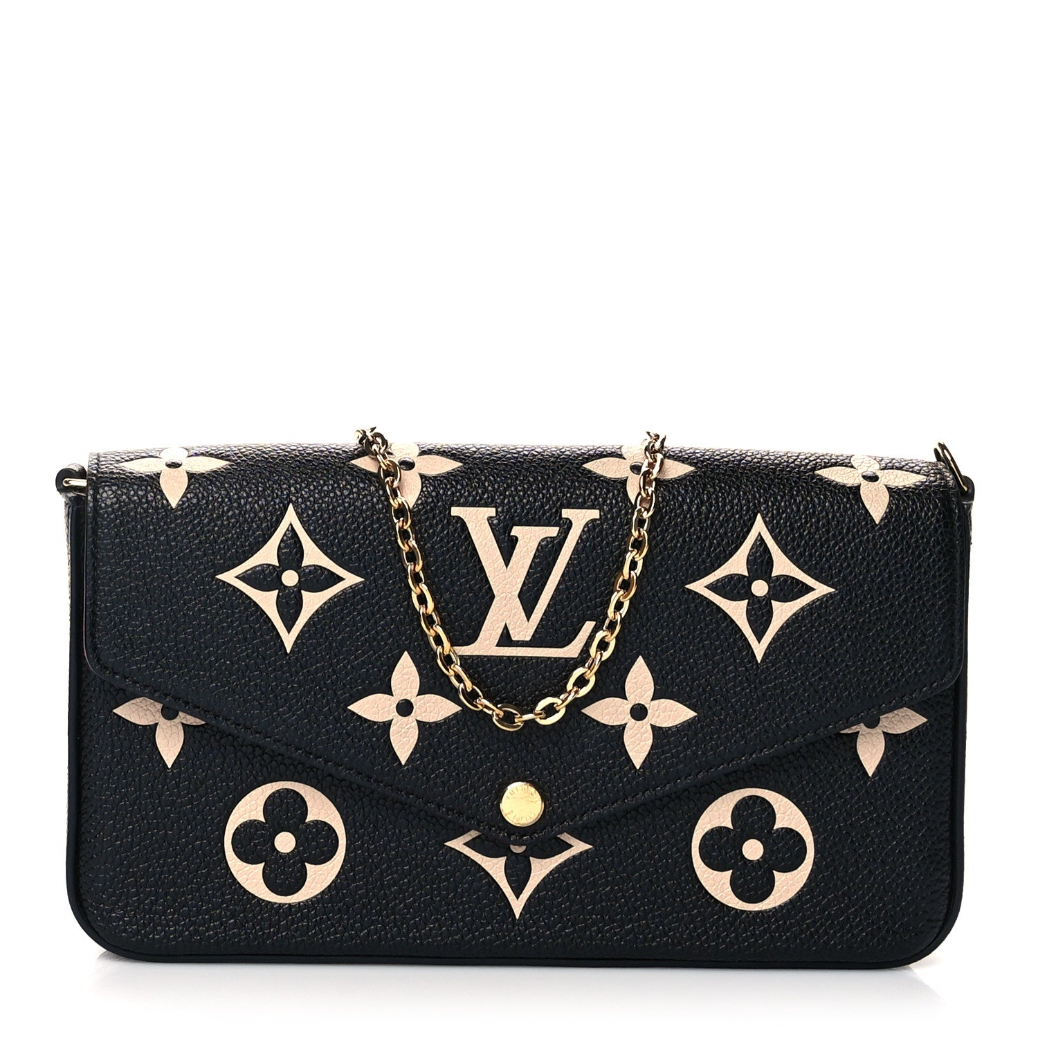 Louis Vuitton Empreinte Monogram Giant Felicie Pochette Black Beige 3 of 12