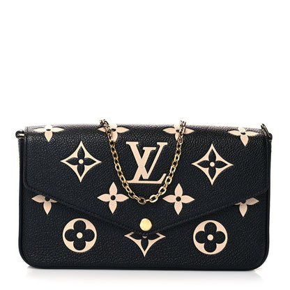 Louis Vuitton Empreinte Monogram Giant Felicie Pochette Black Beige 3 of 12