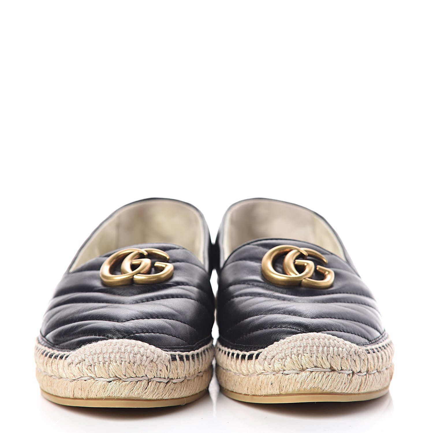 Gucci Nappa Matelasse GG Marmont Espadrilles 39 Black 2 of 11