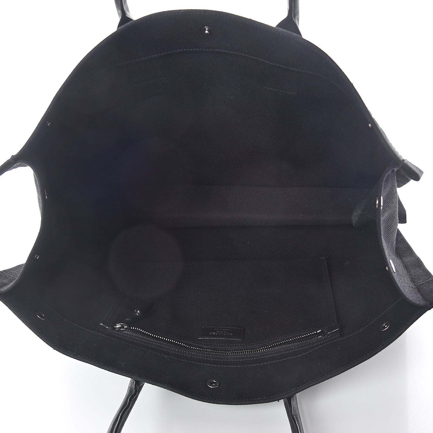Linen Calfskin Rive Gauche Tote Black