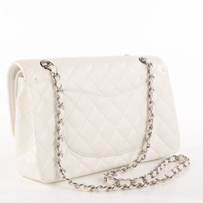 Chanel Caviar Quilted Medium Double Flap White 3 of 9