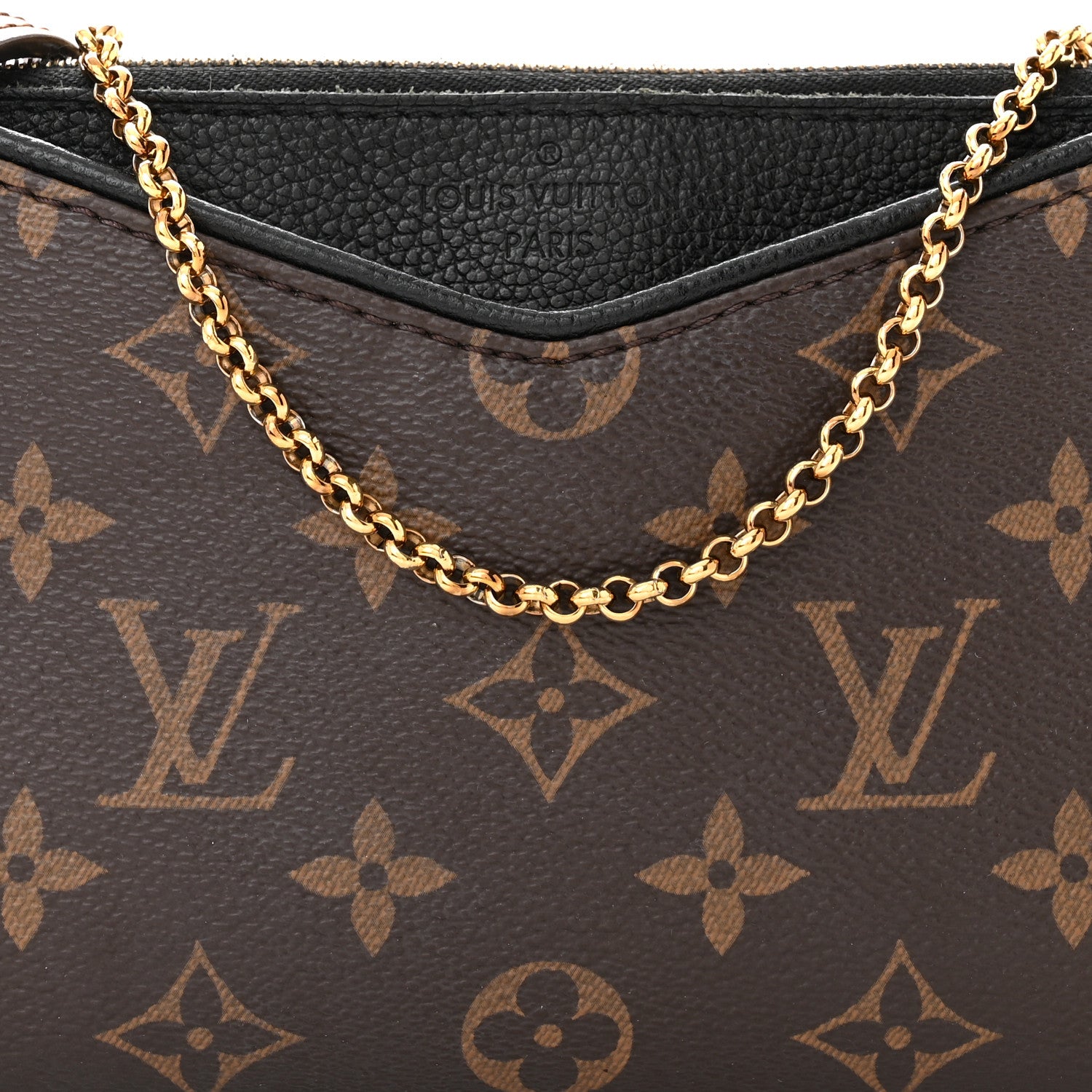 Louis Vuitton Monogram Pallas Clutch Black 9 of 12