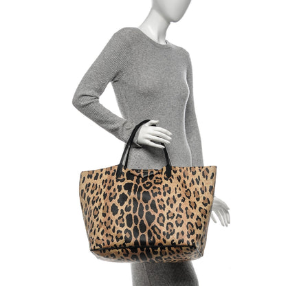 Givenchy Textured Coated Canvas Leopard Print Large Antigona Tote 2 of 10