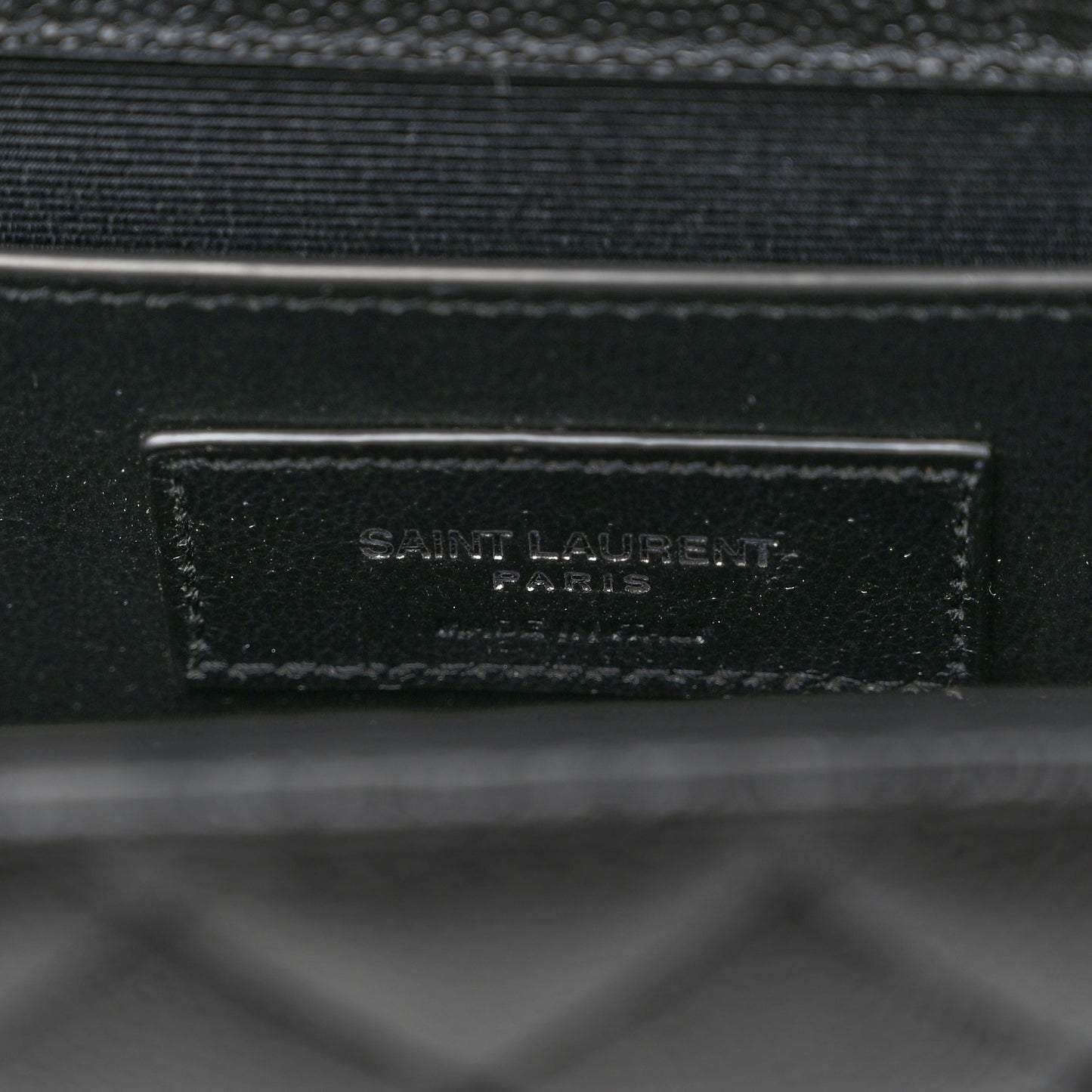 Grain De Poudre Textured Mixed Matelasse Triquilt Medium Monogram Satchel Black