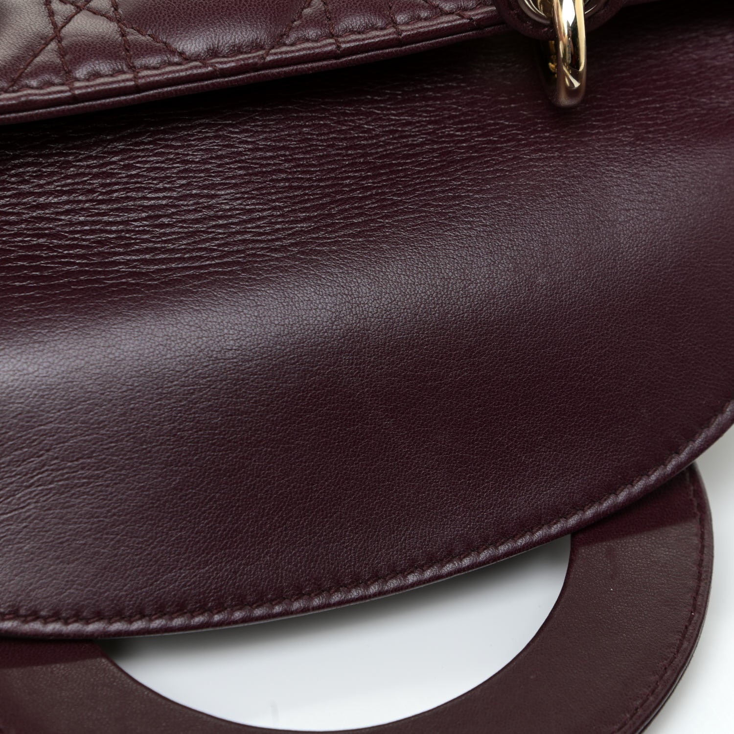 Christian Dior Lambskin Cannage Small Lucky Badges My Lady Dior Burgundy 10 of 15