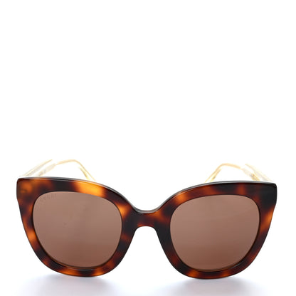 Gucci Acetate Crystal Square Sunglasses GG0564S Tortoise 2 of 8