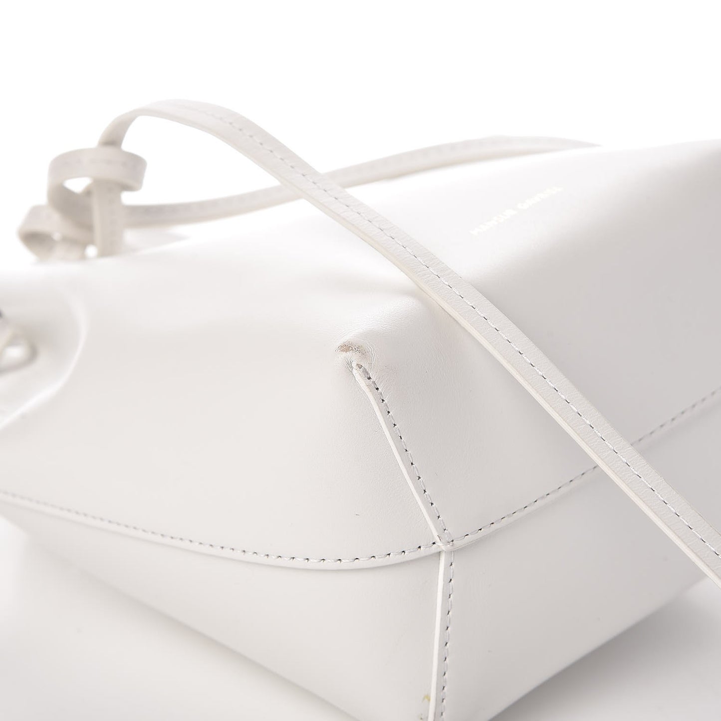 Calfskin Mini Bucket Bag White