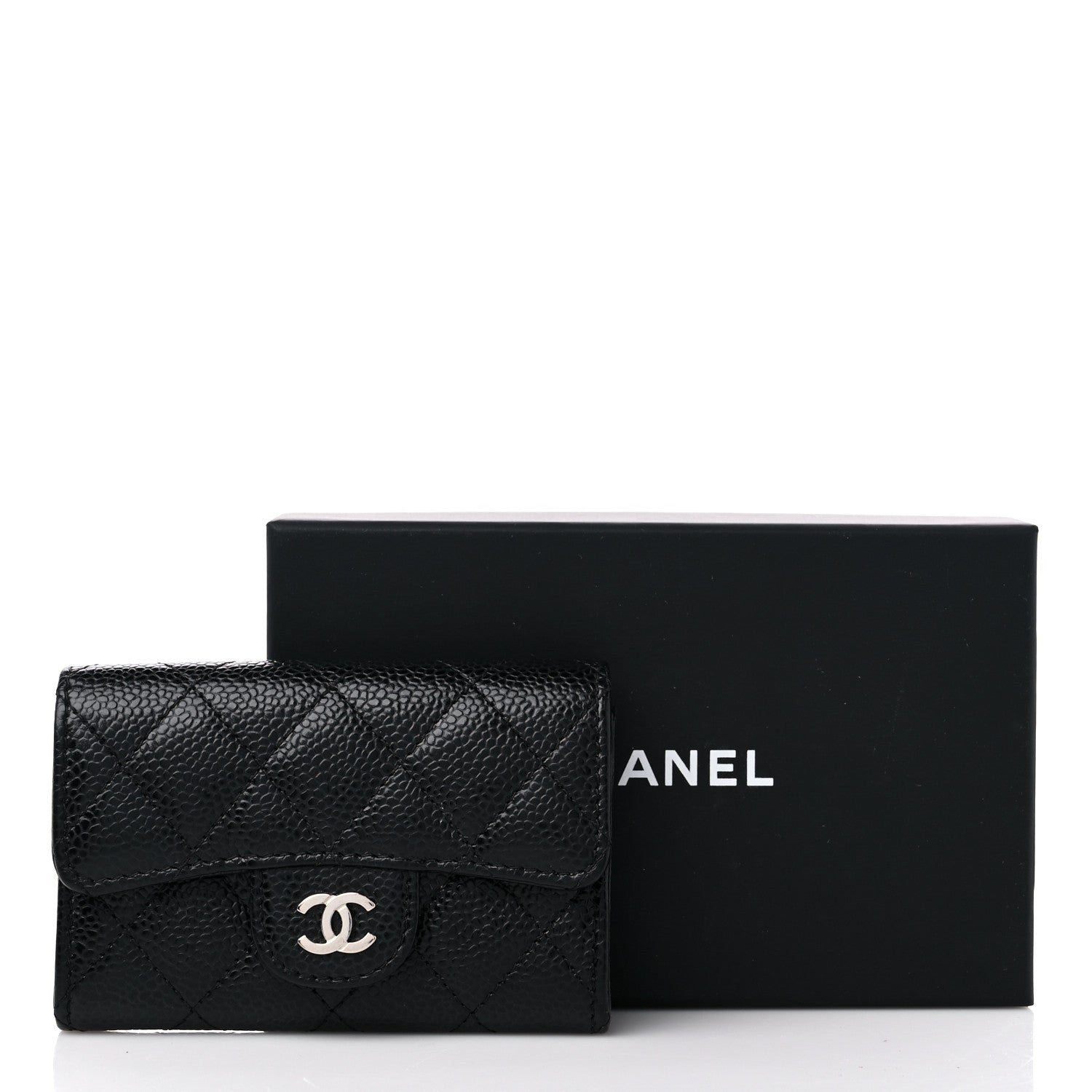 Chanel Caviar Quilted Flap Card Holder Black 10 of 10