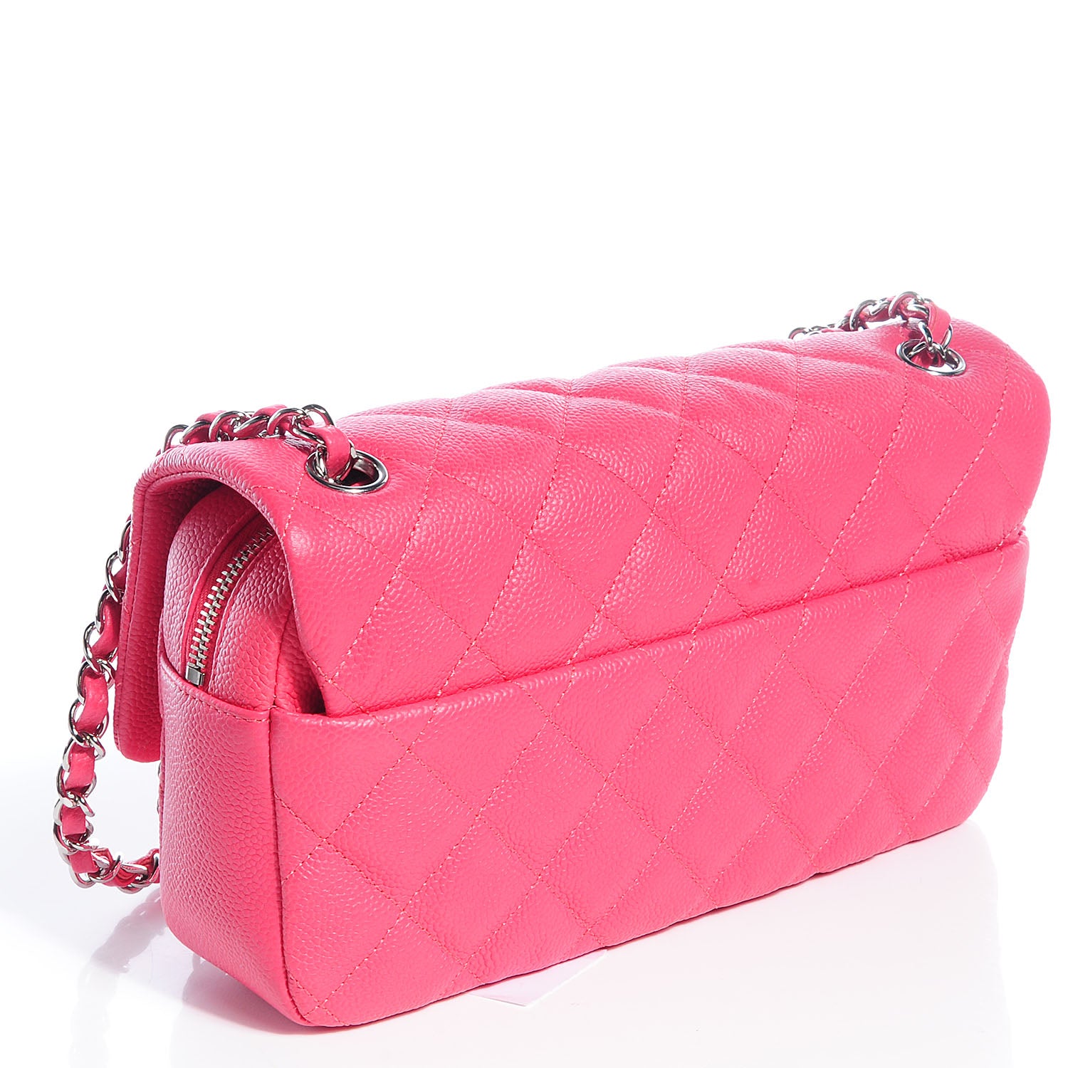 Chanel Caviar Quilted Medium Easy Flap Coral 3 of 9