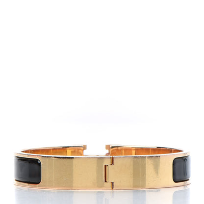 Hermes Enamel Narrow Clic Clac H Bracelet GM Black 3 of 7