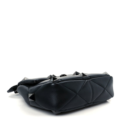 Valentino Garavani Nappa Monochrome Medium Roman Stud Shoulder Bag Black 4 of 10