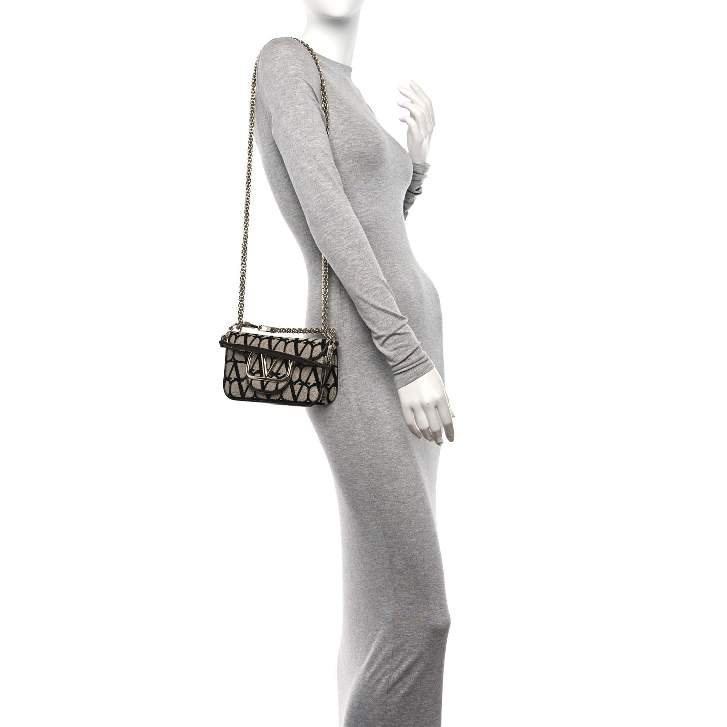 Toile Iconographe Nappa Vlogo Small Loco Shoulder Bag Natural Ivory