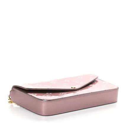Louis Vuitton Vernis Pochette Felicie Chain Wallet Metallic Pale Pink 5 of 10