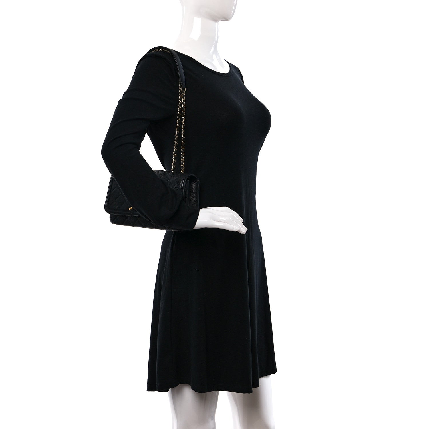 Chanel Caviar Quilted Small CC Filigree Flap Black 2 of 11