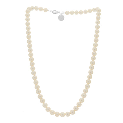 Tiffany Sterling Silver Freshwater Cultured Pearl 6-7mm Ziegfeld Necklace 3 of 6