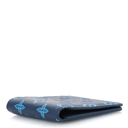 Louis Vuitton Monogram Shadow Multiple Wallet Navy River Blue 4 of 9