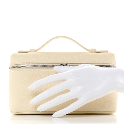 Loro Piana Grained Calfskin L19 Extra Pocket Pouch Whisper White 2 of 10