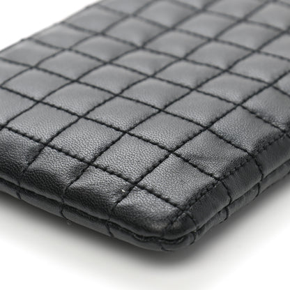Celine Calfskin Quilted C Charm Coin Card Pouch Black 9 of 9