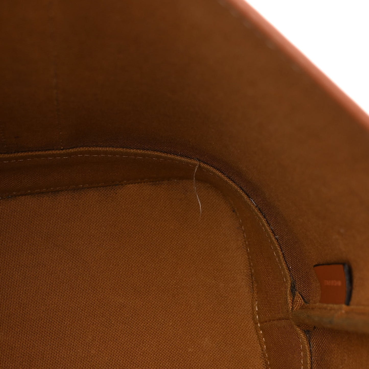 Triomphe Canvas Calfskin Small Bucket Bag Tan