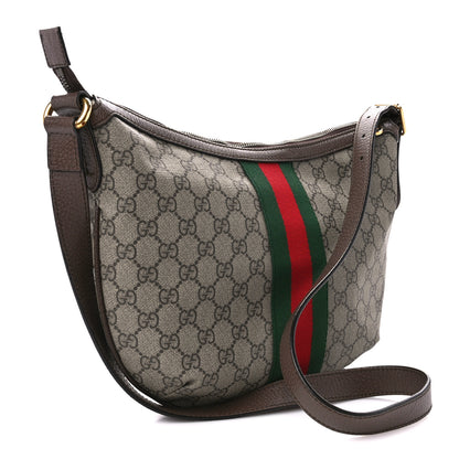 Gucci GG Supreme Monogram Web Small Ophidia Half Moon Hobo Brown 3 of 11