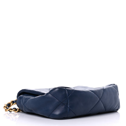 Chanel Lambskin Quilted Medium Chanel 19 Flap Navy Blue 4 of 13