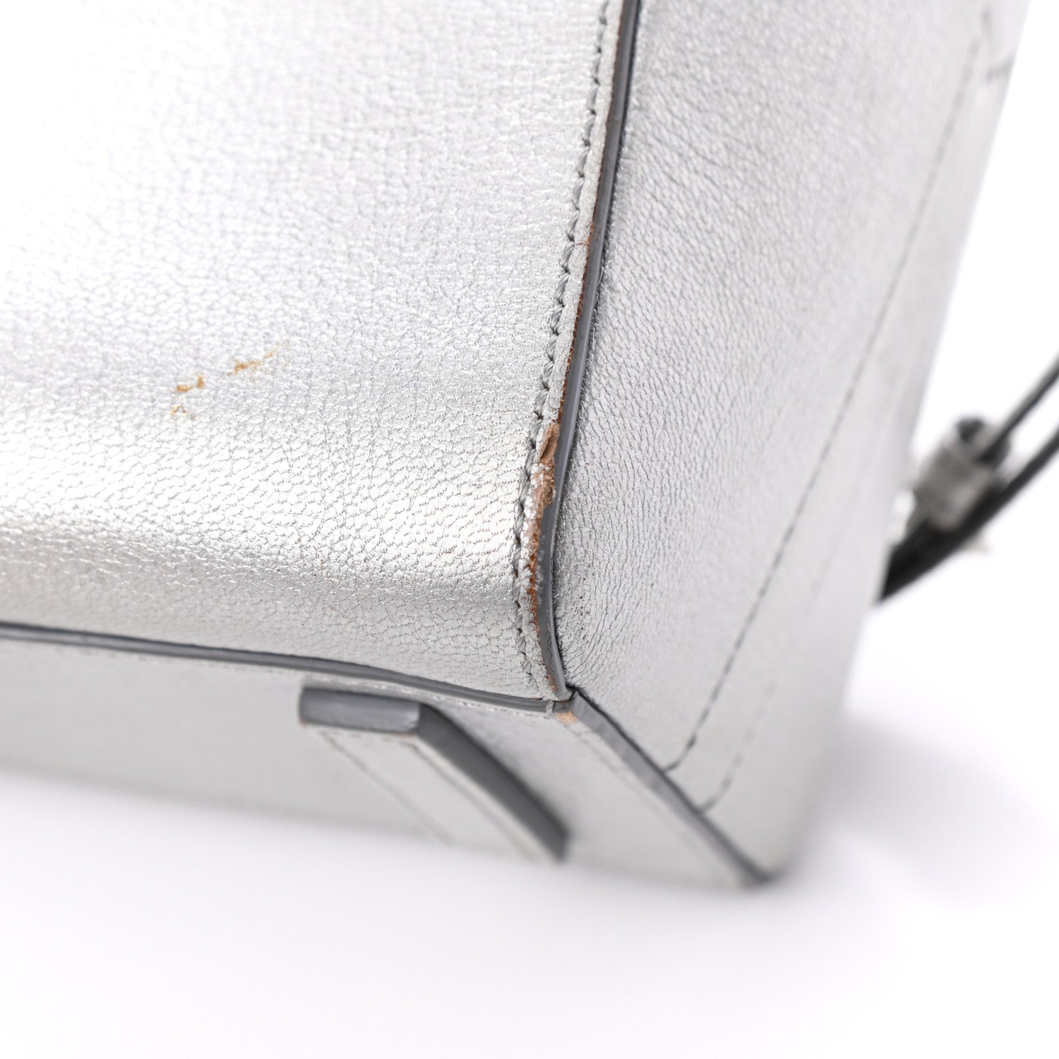 Givenchy Metallic Sugar Goatskin Mini Antigona Silver 9 of 16
